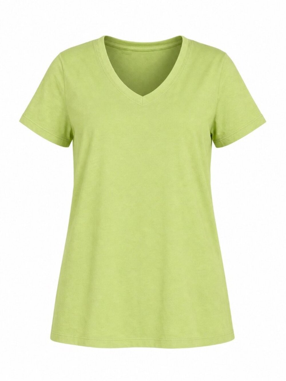 DIP Top shirt Tee V-neck Short Sleeve Size S Green